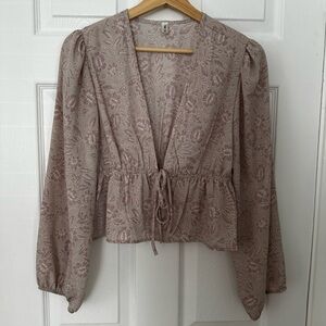 Floral Beige Women's Top